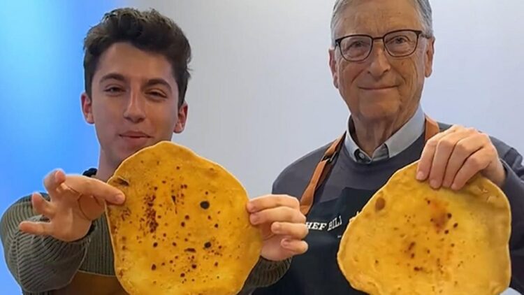 Bill Gates Making Roti
