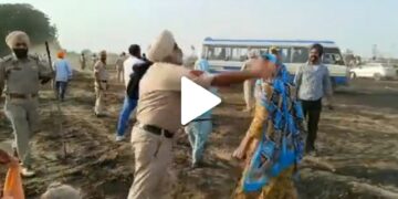 Policeman Slaps Woman Farmer During Protest in Punjab