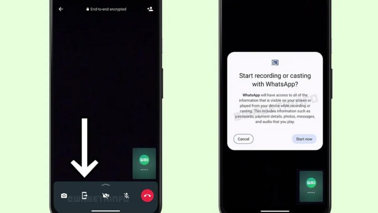 WhatsApp Screen Sharing Feature