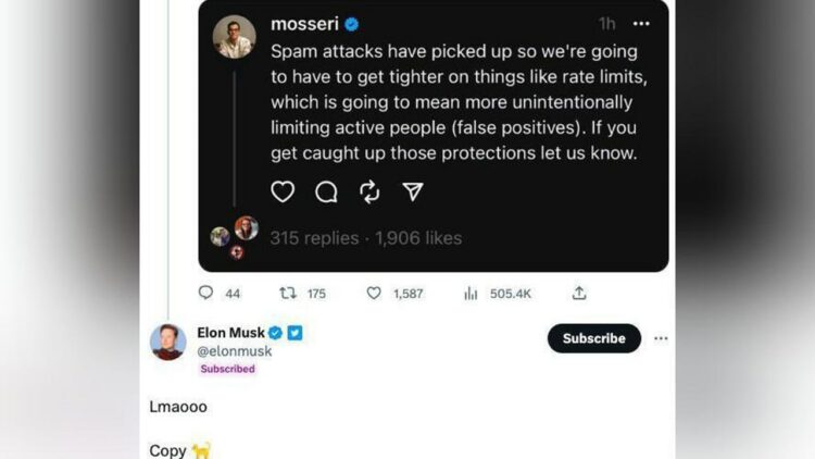 Elon Musk Reacts to Threads Feature