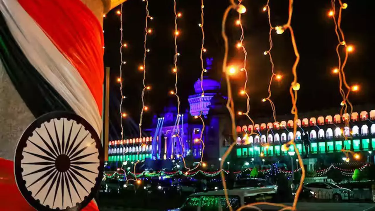 Karnataka's Vidhan Soudha in Bengaluru