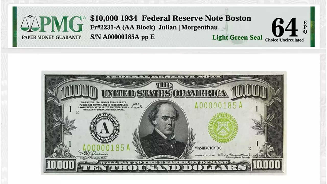 Vintage $10,000 Note from 1934 Auctioned for $480,000