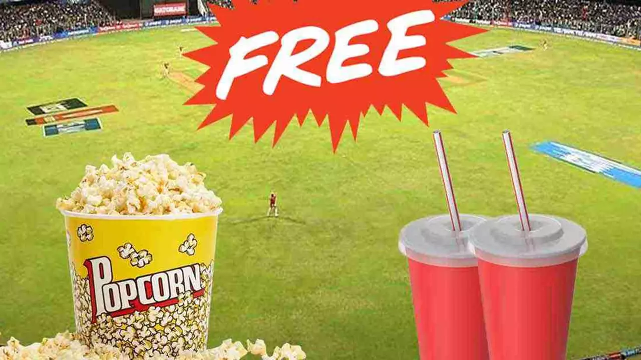 Free popcorn at Wankhede Stadium