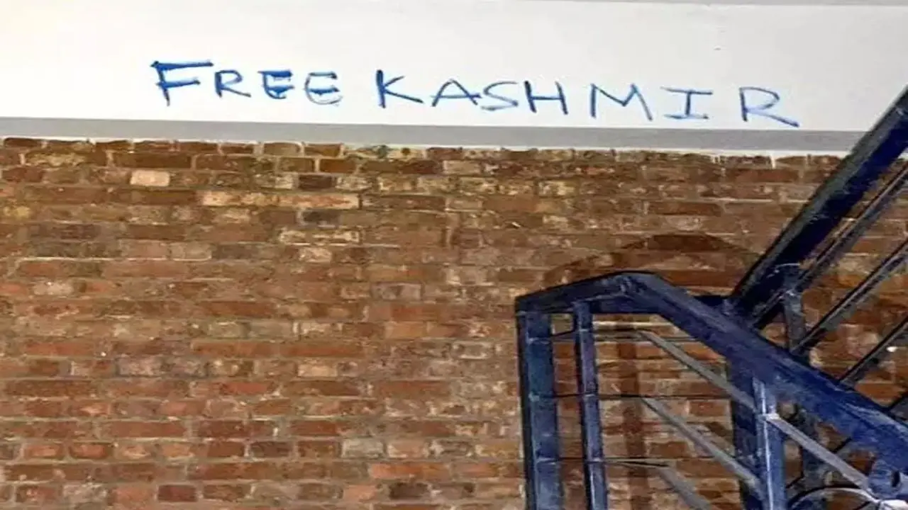 JNU Walls Display 'Bhagwa Jalega' and 'Free Kashmir' Messages