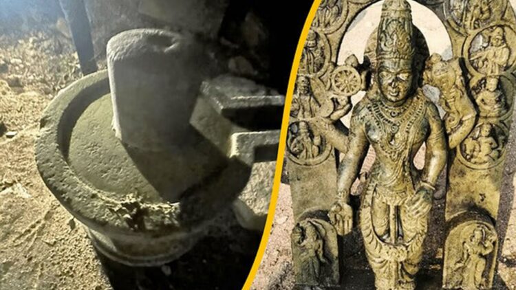 Shivling and Lord Vishnu idol
