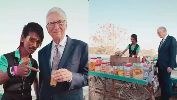 Bill Gates with Dolly Chaiwala