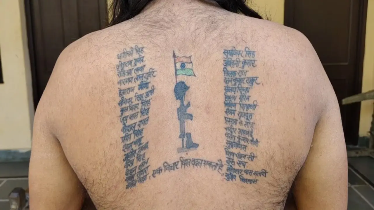 Man Got The Names of 40 Soldiers Martyred in Pulwama Attack Tattooed On His Body
