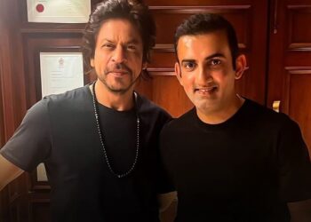Gautam Gambhir and Shah Rukh Khan