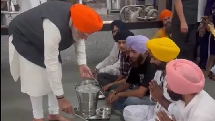 PM Modi at Gurudwara Patna Sahib