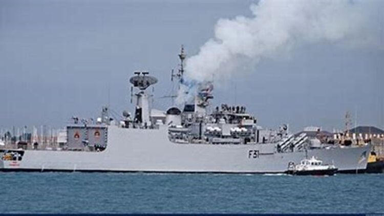 INS Brahmaputra Lists After Fire During Refit