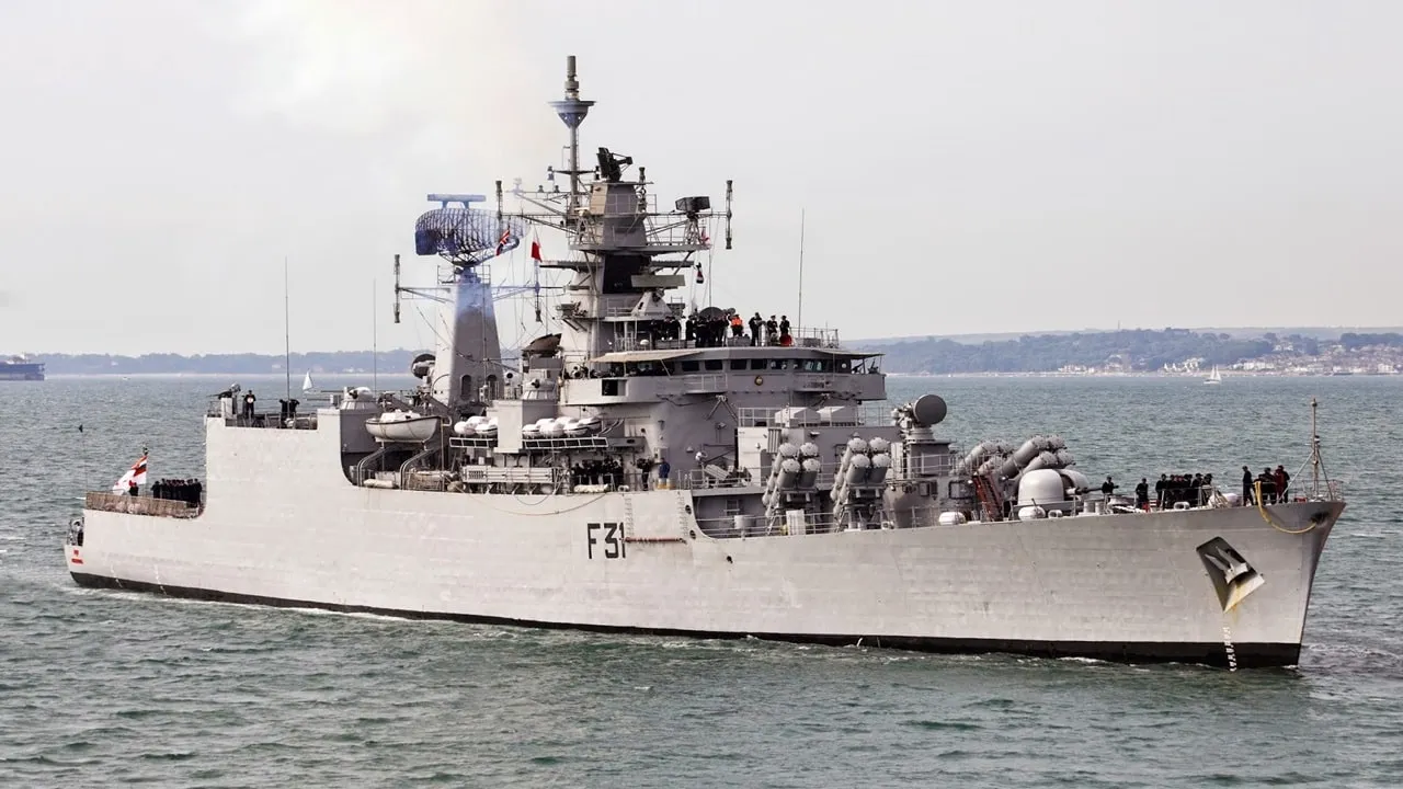 INS Brahmaputra Lists After Fire During Refit