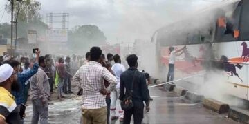 Private Bus Caught Fire in Pune