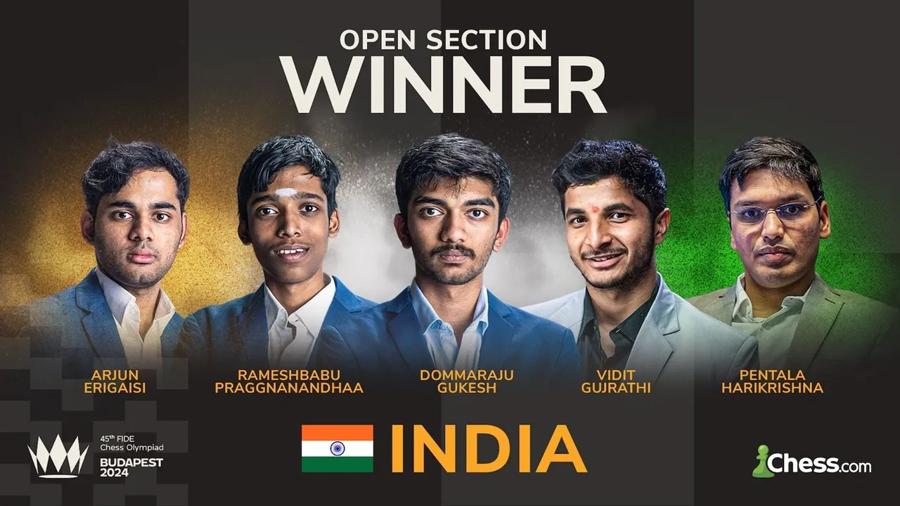 India Wins Historic Double Gold at Chess Olympiad