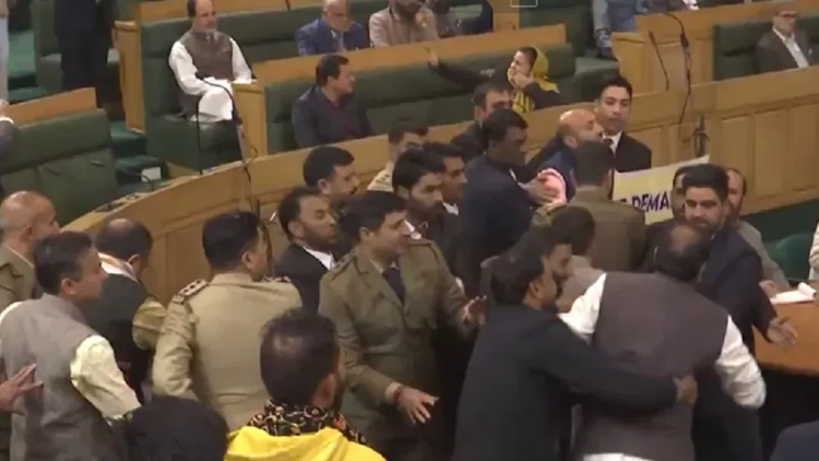 Jammu and Kashmir Assembly MLAs clash over resolution