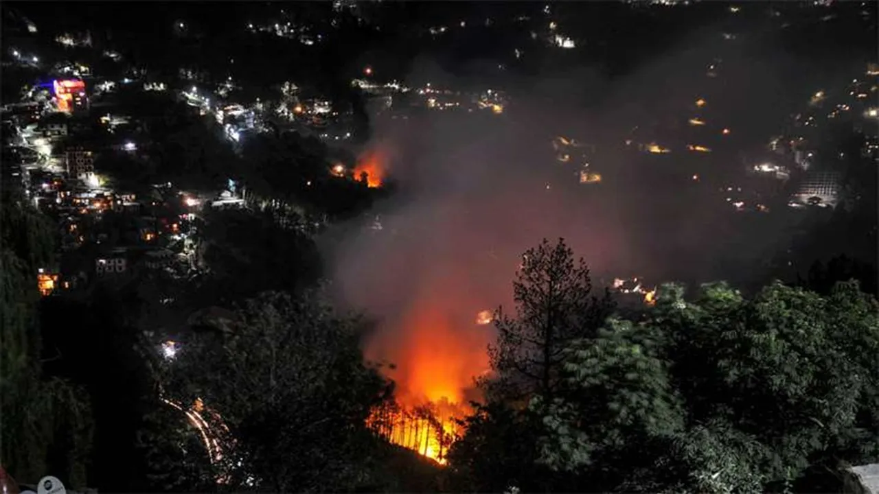 Massive Forest Fire Ravages Kullu Forests